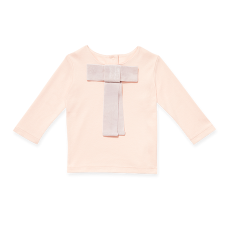Long-Sleeve Shirt With Velvet Bow